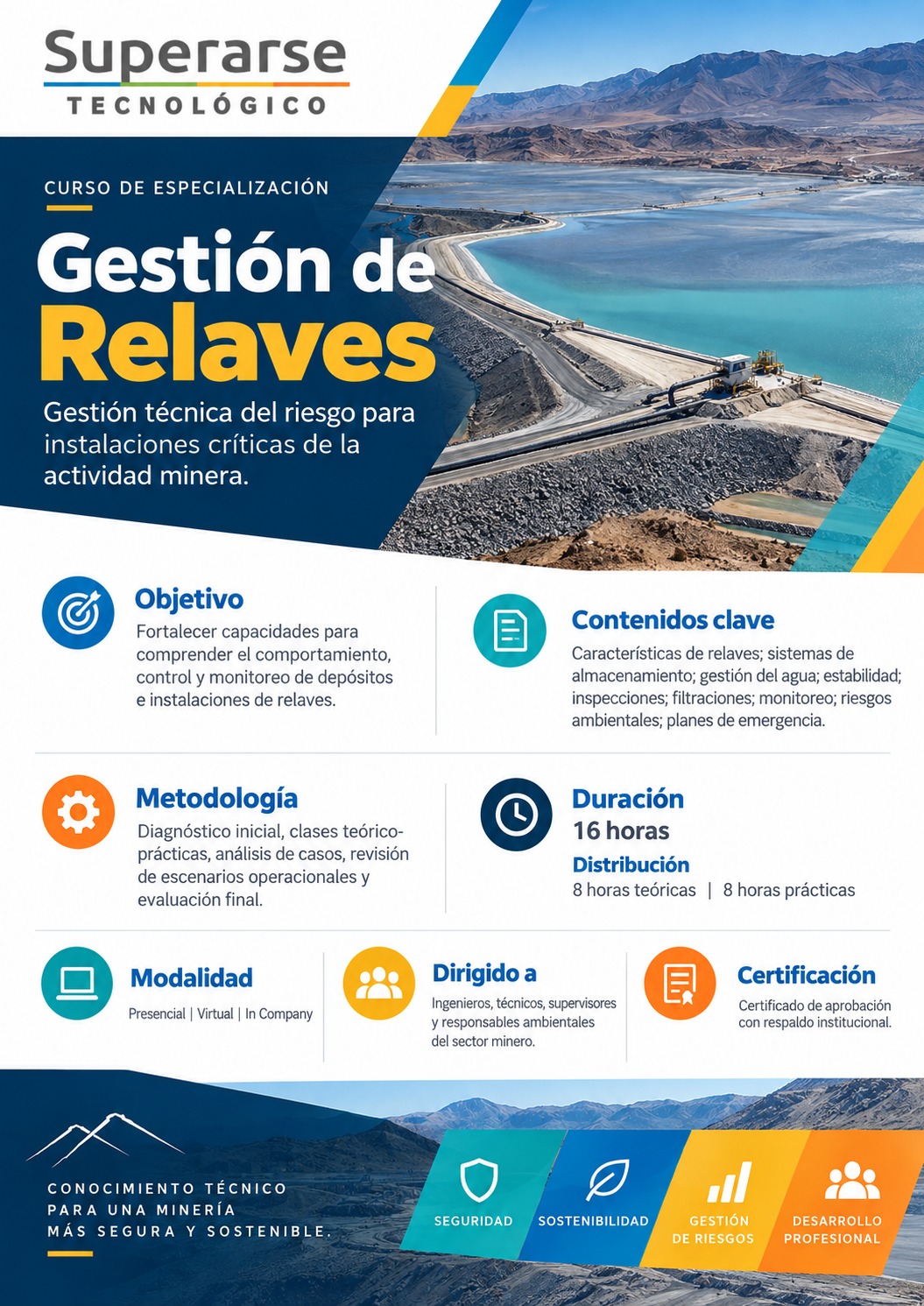 Curso de especialización Gestión de Relaves