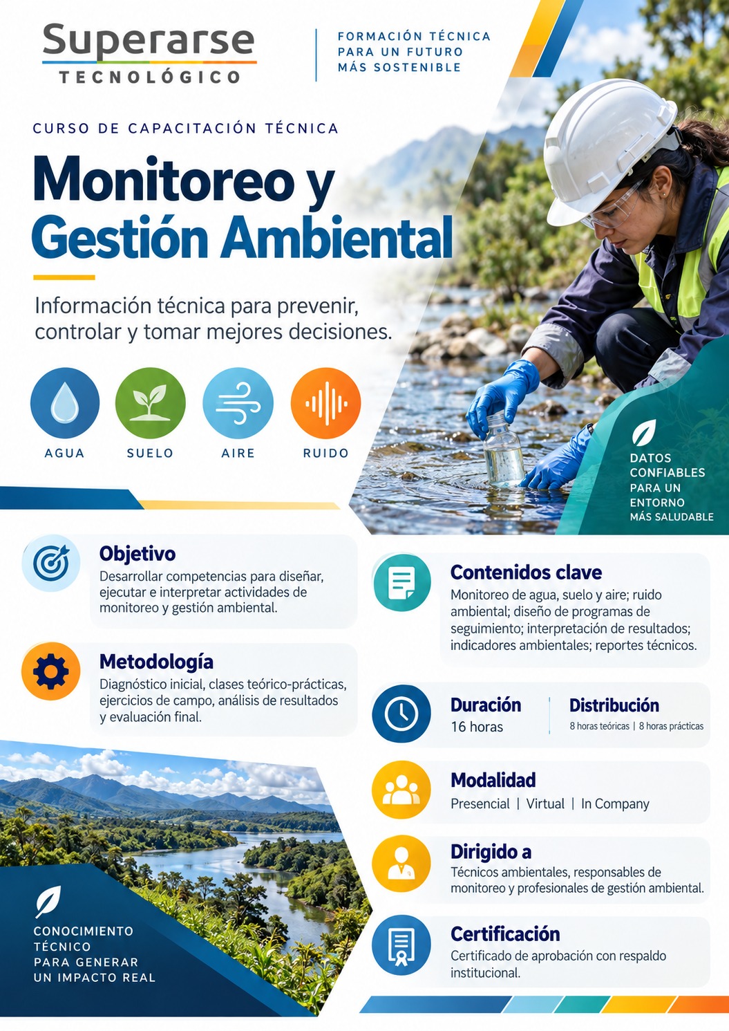 Curso de capacitaciones técnica Monitoreo y gestión Ambiental 